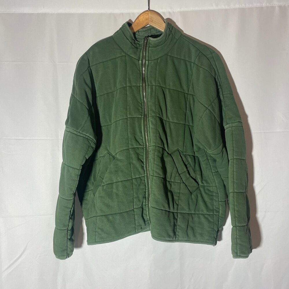 Share Forever 21 Dolman Jacket Women's Size Small Oversize Green Quilted